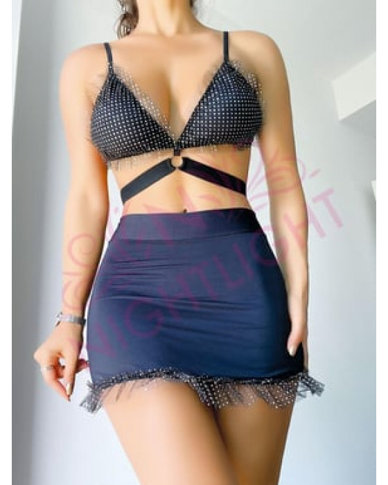 Nightlight Mini Tül Detaylı Fantazi Elbise